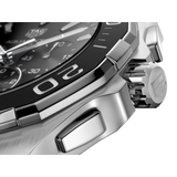 Tag Heuer Aquaracer Calibre 16 Day-Date Black Dial Silver Steel Strap Watch for Men - CAY211A.BA0927 Buy Now By Tag Heuer