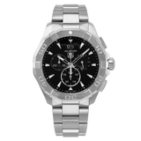 Tag Heuer Aquaracer Chronograph Black Dial Silver Steel Strap Watch for Men - CAY1110.BA0927 Buy Now By Tag Heuer