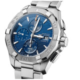 Tag Heuer Aquaracer Caliber 16 Automatic Chronograph Blue Dial Silver Steel Strap Watch for Men - CAY2112.BA0927 Buy Now By Tag Heuer
