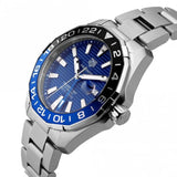 Tag Heuer Aquaracer GMT Calibre 6 Automatic Blue Dial Silver Steel Strap Watch for Men - WAY201T.BA0927 Buy Now By Tag Heuer