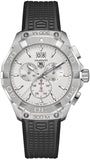Tag Heuer Aquaracer Chronograph White Dial Black Rubber Strap Watch for Men - CAY1111.FT6041 Buy Now By Tag Heuer