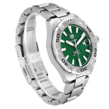 Tag Heuer Aquaracer Calibre 5 Automatic Green Dial Silver Steel Strap Watch for Men - WAY2015.BA0927 Buy Now By Tag Heuer