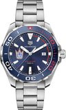 Tag Heuer Aquaracer Henrik Lundqvist Special Edition Blue Dial Silver Steel Strap Watch for Men - WAY101J.BA0746 Buy Now By Tag Heuer