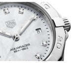 Tag Heuer Aquaracer Diamonds Mother of Pearl Dial Silver Steel Strap Watch for Women - WBD1414.BA0741 Buy Now By Tag Heuer
