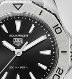 Tag Heuer Aquaracer Professional 200 Quartz Black Dial Silver Steel Strap Watch for Women - WBP1410.BA0622 Buy Now By Tag Heuer