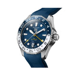 Tag Heuer Aquaracer Professional 300 GMT Automatic Blue Dial Blue Rubber Strap Watch for Men - WBP2010.FT6198 Buy Now By Tag Heuer