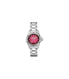 Tag Heuer Aquaracer Professional 200 Automatic Diamond Ruby Red Dial Silver Steel Strap Watch for Women - WBP2414.BA0622 Buy Now By Tag Heuer