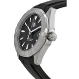 Tag Heuer Aquaracer Quartz Black Dial Black Rubber Strap Watch for Men - WAY1110.FT8021 Buy Now By Tag Heuer