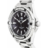 Tag Heuer Aquaracer Quartz Diamonds Black Dial Silver Steel Strap Watch for Women - WAY131P.BA0748 Buy Now By Tag Heuer
