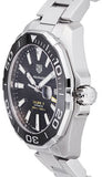 Tag Heuer Aquaracer Black Dial Silver Steel Strap Strap Watch for Men - WAY201A.BA0927 Buy Now By Tag Heuer