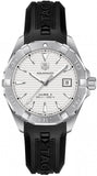Tag Heuer Aquaracer Caliber 5 White Dial Black Rubber Strap Watch for Men - WAY2111.FT8021 Buy Now By Tag Heuer