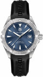 Tag Heuer Aquaracer Caliber 5 Blue Dial Black Rubber Strap Watch for Men - WAY2112.FT8021 Buy Now By Tag Heuer