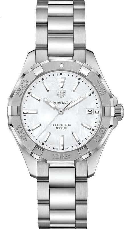 Tag Heuer Aquaracer Mother of Pearl Dial Silver Steel Strap Watch for Women - WBD131A.BA0748 Buy Now By Tag Heuer