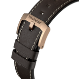 Tag Heuer Autavia 42mm Brown Dial Brown Leather Strap Watch for Men - WBE5191.FC8276