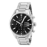 Tag Heuer Carrera Automatic Chronograph Black Dial Silver Steel Strap Watch for Men - CBK2110.BA0715 Buy Now By Tag Heuer