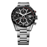 Tag Heuer Carrera Automatic Chronograph Black Dial Silver Steel Strap Watch for Men - CBM2110.BA0651 Buy Now By Tag Heuer