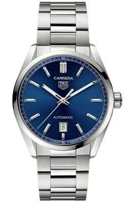 Tag Heuer Carrera Date Blue Dial Silver Steel Strap Watch for Men - WBN2112.BA0639 Buy Now By Tag Heuer