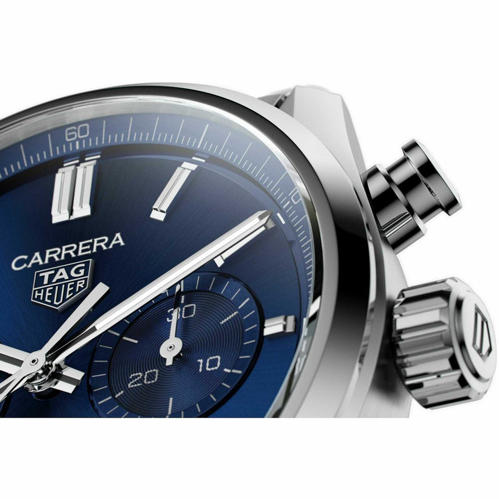 Tag Heuer Carrera Chronograph Blue Dial Silver Steel Strap Watch for Men - CBN2A1A.BA0643 Buy Now By Tag Heuer