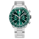 Tag Heuer Carrera Chronograph 44mm Green Dial Silver Steel Strap Watch for Men - CBN2A1N.BA0643 Buy Now By Tag Heuer
