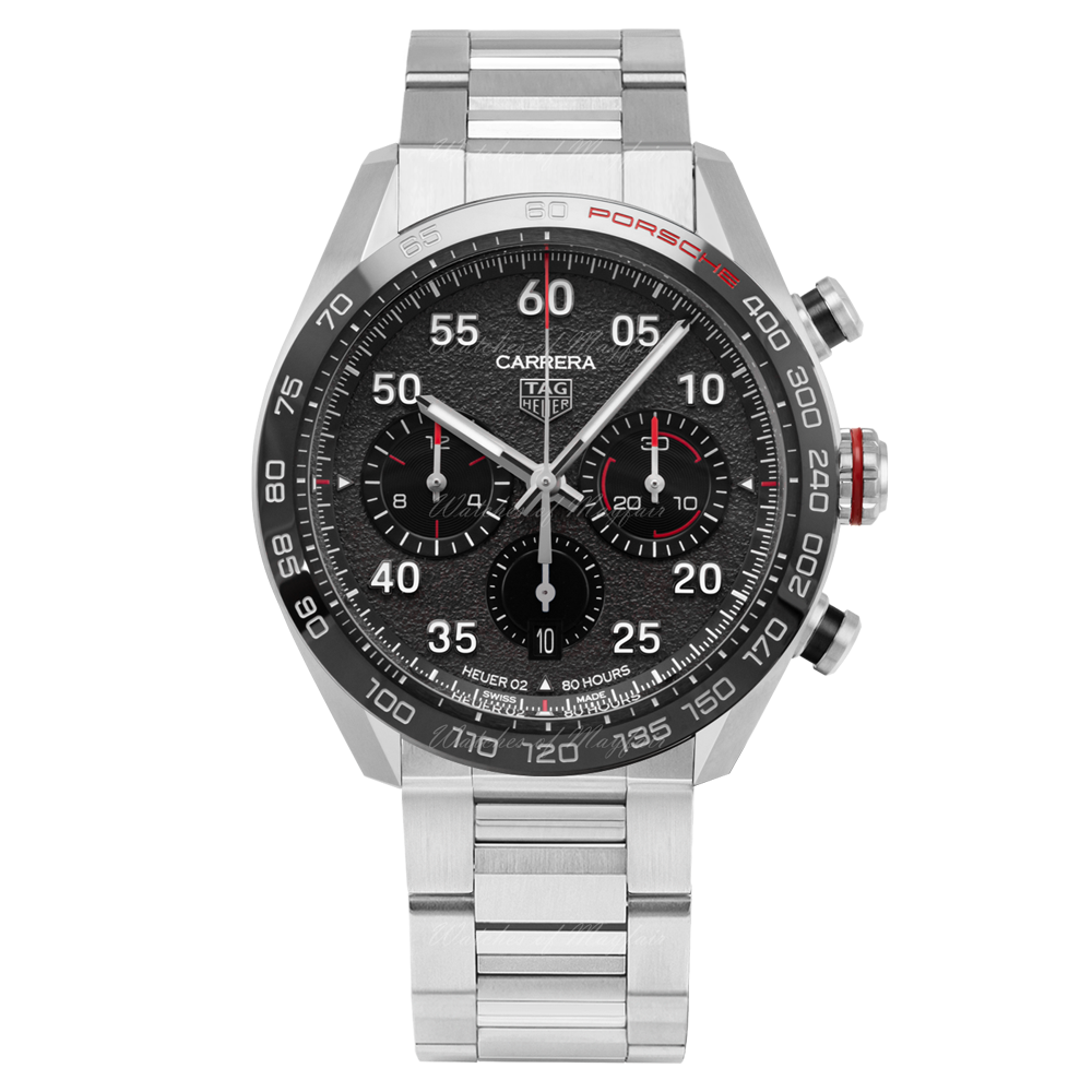 Tag Heuer Carrera Porsche Chronograph Grey Dial Silver Steel Strap Watch for Men - CBN2A1F.BA0643 Buy Now By Tag Heuer
