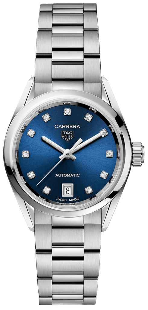 Tag Heuer Carrera Diamonds Blue Dial Silver Steel Strap Watch for Women - WBN2413.BA0621 Buy Now By Tag Heuer