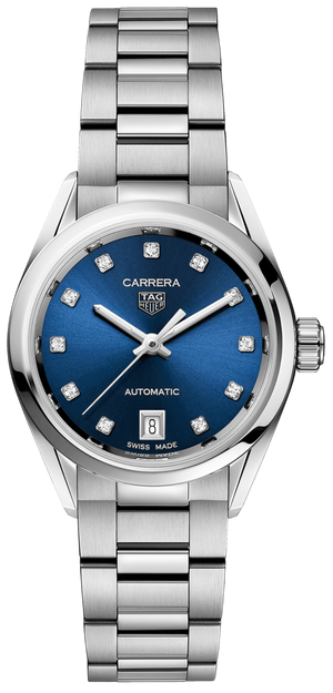 Tag Heuer Carrera Diamonds Blue Dial Silver Steel Strap Watch for Women - WBN2413.BA0621 Buy Now By Tag Heuer