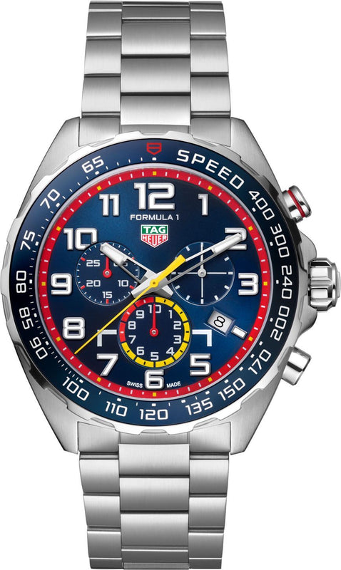 Tag Heuer Formula 1 x Red Bull Racing Chronograph Blue Dial Silver Steel Strap Watch for Men - CAZ101AL.BA0842 Buy Now By Tag Heuer