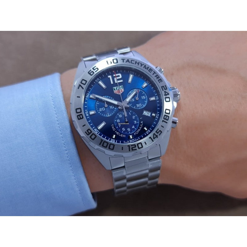 Tag Heuer Formula 1 Chronograph Blue Dial Silver Steel Strap Watch for Men - CAZ101K.BA0842 Buy Now By Tag Heuer