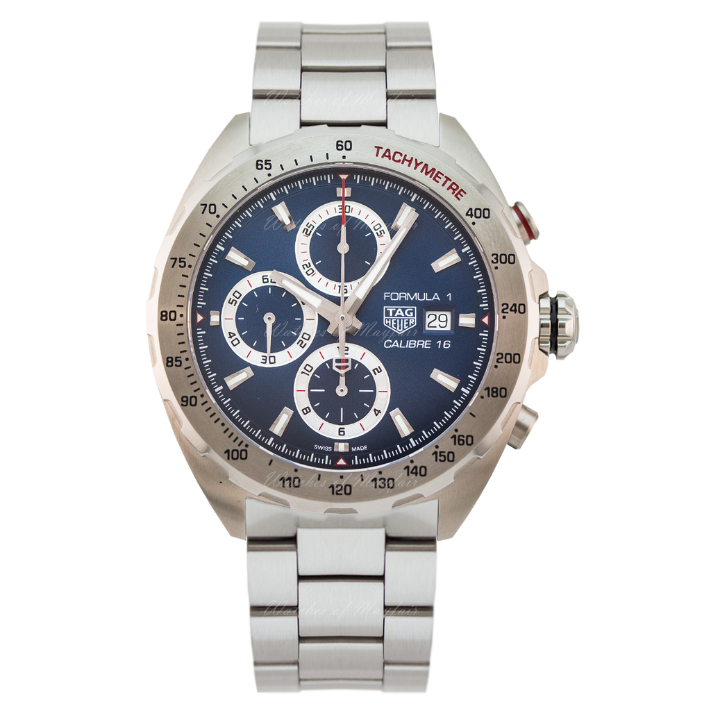 Tag Heuer Formula 1 Automatic Chronograph Blue Dial Silver Strap Watch for Men - CAZ2015.BA0876 Buy Now By Tag Heuer