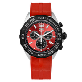 Tag Heuer Formula 1 Chronograph Red Dial Red Rubber Strap Watch for Men - CAZ101AN.FT8055 Buy Now By Tag Heuer