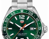 Tag Heuer Formula 1 Quartz Green Dial Silver Steel Strap Watch for Men - WAZ1017.BA0842 Buy Now By Tag Heuer