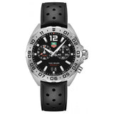 Tag Heuer Formula 1 Alarm Quartz Black Dial Black Rubber Strap Watch for Men - WAZ111A.FT8023 Buy Now By Tag Heuer