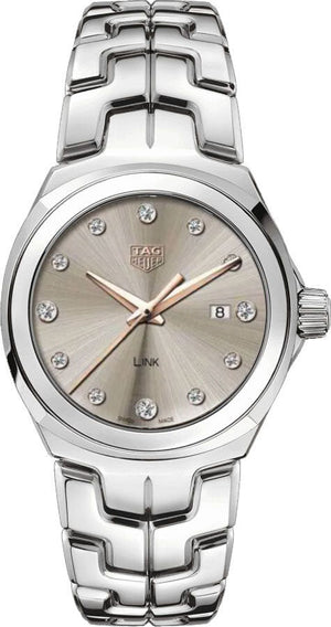 Tag Heuer Link Quartz Brown Dial Silver Steel Strap Watch for Women - WBC131E.BA0649 Buy Now By Tag Heuer