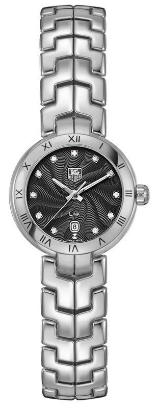 Tag Heuer Link Quartz Diamonds Black Dial Silver Steel Strap Watch for Women - WAT1410.BA0954 Buy Now By Tag Heuer