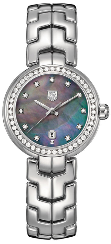 Tag Heuer Link Trilogy Cameron Diaz Diamonds Mother of Pearl Dial Silver Steel Strap Watch for Women - WAT1419.BA0954 Buy Now By Tag Heuer