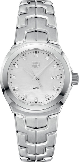 Tag Heuer Link Quartz Diamonds Mother of Pearl Dial Silver Steel Strap Watch for Women - WBC1312.BA0600 Buy Now By Tag Heuer