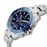 Tag Heuer Aquaracer Blue Dial SIlver Steel Strap Watch for Men - CAY111B.BA0927 Buy Now By Tag Heuer