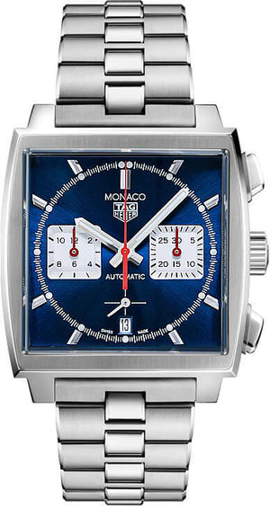 Tag Heuer Monaco Automatic Chronograph Blue Dial Silver Steel Strap Watch for Men - CBL2111.BA0644 Buy Now By Tag Heuer