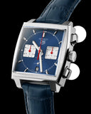 Tag Heuer Monaco Automatic Chronograph Blue Dial Blue Leather Strap Watch for Men - CBL2111.FC6453 Buy Now By Tag Heuer