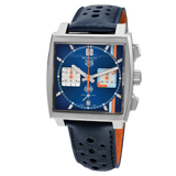 Tag Heuer Monaco Gulf Automatic Chronograph Blue Dial Blue Leather Strap Watch for Men - CBL2115.FC6494 Buy Now By Tag Heuer