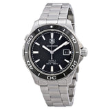 Tag Heuer Aquaracer Caliber 5 Automatic Black Dial Silver Steel Strap Watch for Men - WAK2110.BA0830 Buy Now By Tag Heuer