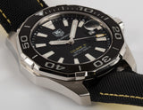 Tag Heuer Aquaracer Calibre 5 Automatic Black Dial Black Nylon Strap Watch for Men - WAY211A.FC6362 Buy Now By Tag Heuer
