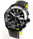 Tag Heuer Aquaracer Chronograph PVD Black Dial Black Nylon Strap Watch for Men - CAY218A.FC6361 Buy Now By Tag Heuer