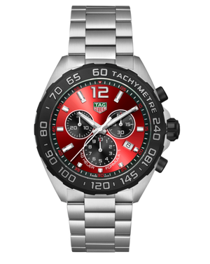 Tag Heuer Formula 1 Chronograph Red Dial Silver Steel Strap Watch for Men - CAZ101AN.BA0842 Buy Now By Tag Heuer