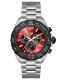 Tag Heuer Formula 1 Chronograph Red Dial Silver Steel Strap Watch for Men - CAZ101AN.BA0842 Buy Now By Tag Heuer