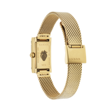 Gucci G Frame Quartz Diamonds White Red Blue Dial Gold Mesh Bracelet Watch For Women - YA147511 Buy Now By Gucci