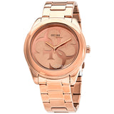 Guess G-Twist Rose Gold Dial Rose Gold Steel Strap Watch for Women - W1082L3 Buy Now By Guess