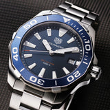 Tag Heuer Aquaracer Blue Dial Quartz Silver Steel Strap Watch for Men - WAY111C.BA0928 Buy Now By Tag Heuer