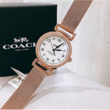 Coach Madison White Dial Rose Gold Mesh Bracelet Watch for Women - 14503398 Buy Now By Coach