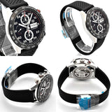 Tag Heuer Carrera Chronograph Black Dial Black Rubber Strap Watch for Men - CBN2A1AA.FT6228 Buy Now By Tag Heuer